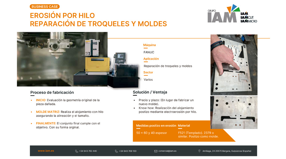 Repair of dies and moulds through wire and die sinking EDM